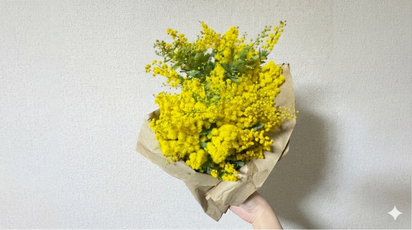 春のお花・ミモザ